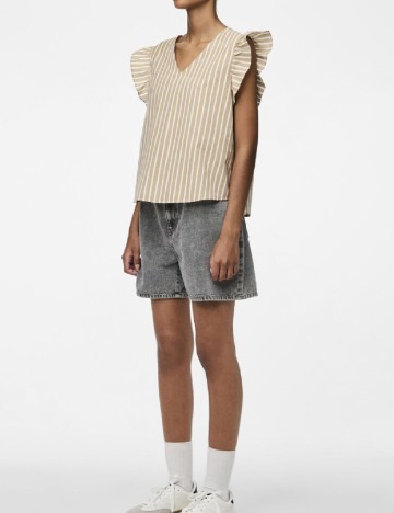 Bluza Pieces, maro