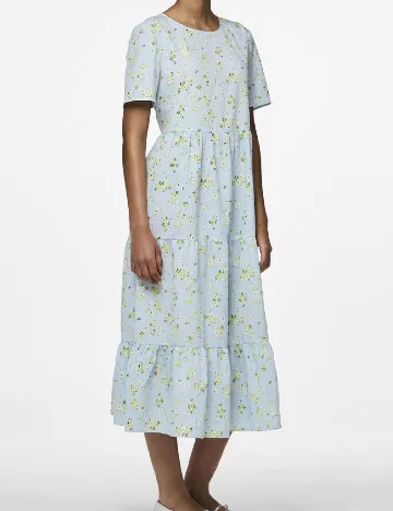 Rochie medie Pieces, bleu Albastru