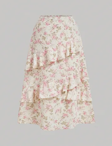 Fusta SHEIN CURVE, floral print