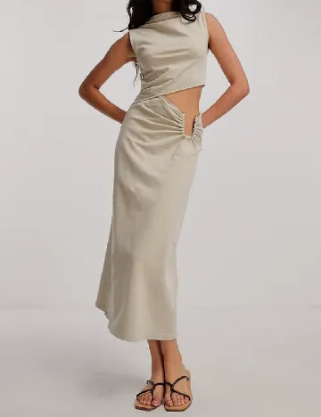 Rochie medie ASOS, bej Crem
