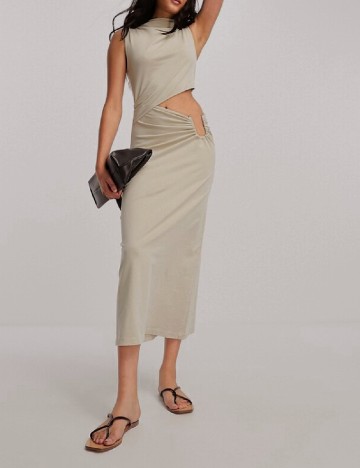 Rochie medie ASOS, bej