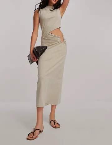 Rochie medie ASOS, bej Crem