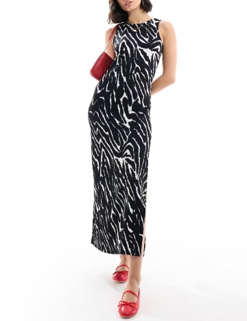 Rochie lunga Pieces, negru
