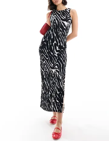 Rochie lunga Pieces, negru
