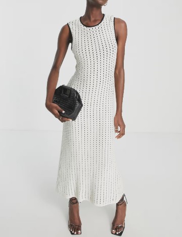 Rochie medie Top Shop, ecru