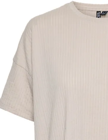 Tricou Pieces, crem