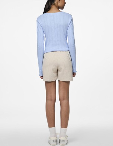 Pantaloni scurti Pieces, crem