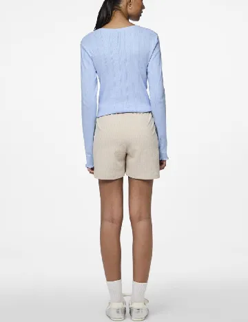 Pantaloni scurti Pieces, crem