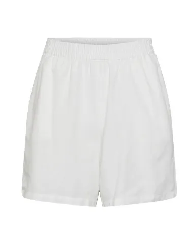 Pantaloni scurti Pieces, alb