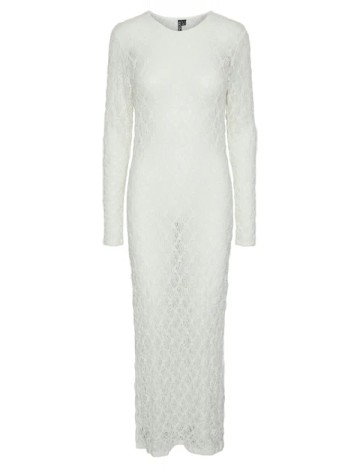 Rochie lunga Pieces, alb