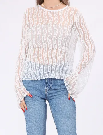 Bluza Pieces, alb