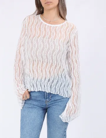 Bluza Pieces, alb