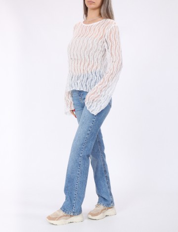 Bluza Pieces, alb