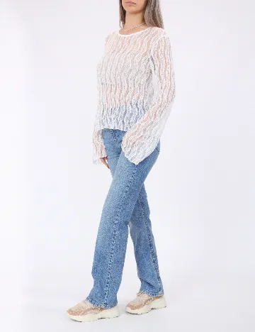 Bluza Pieces, alb