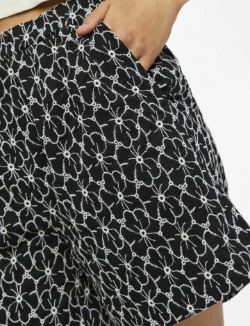 Pantaloni scurti Pieces, negru