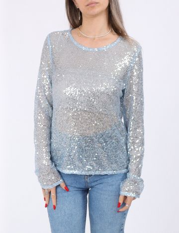 Bluza Pieces, albastru