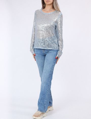 Bluza Pieces, albastru
