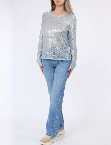 Bluza Pieces, albastru