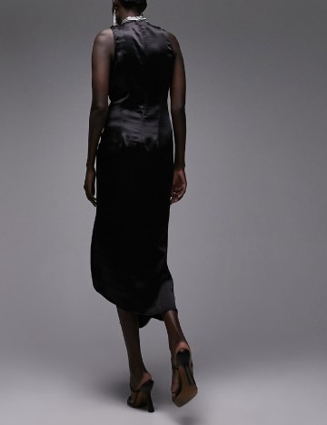 Rochie medie Top Shop, gri/negru