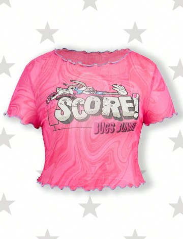 Tricou SHEIN CURVE, roz pudra