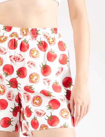 Pantaloni scurti Pieces, alb