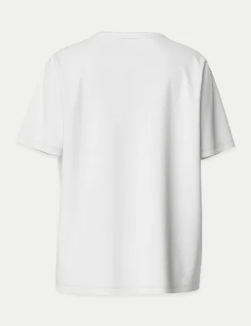 Tricou Pieces, alb