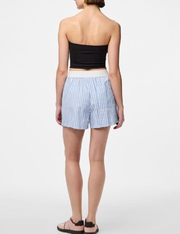 Pantaloni scurti Pieces, albastru