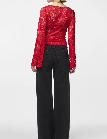 Bluza Pieces, rosu