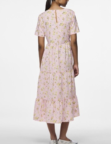 Rochie medie Pieces, roz