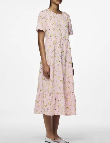 Rochie medie Pieces, roz