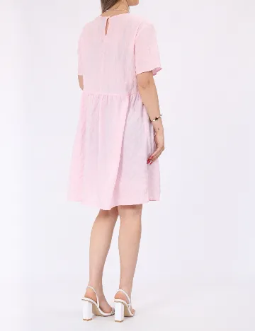 Rochie scurta Pieces, roz Roz