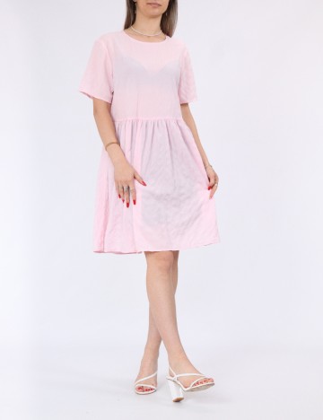 Rochie scurta Pieces, roz
