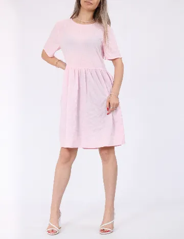 Rochie scurta Pieces, roz Roz