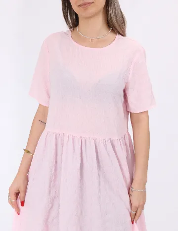 Rochie scurta Pieces, roz Roz