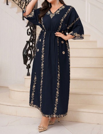 Rochie lunga SHEIN CURVE, bleumarin
