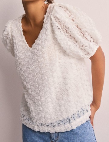 Bluza Pieces, alb