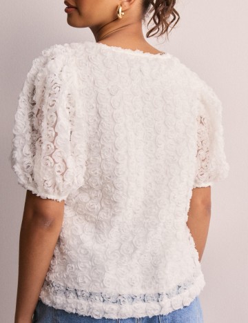 Bluza Pieces, alb