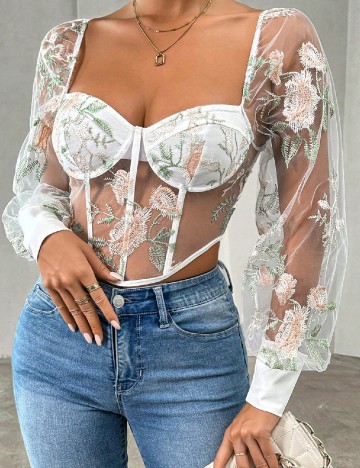 Top SHEIN, alb