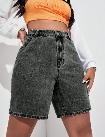 Pantaloni scurti SHEIN CURVE, gri