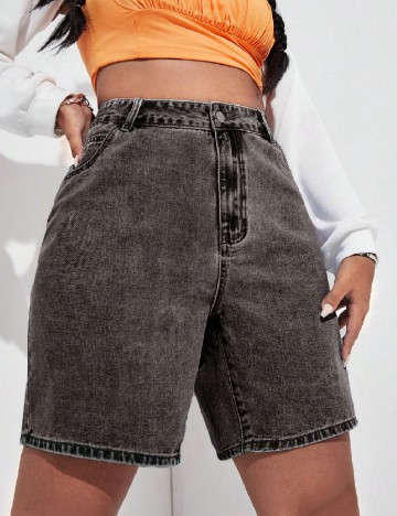 Pantaloni scurti SHEIN CURVE, gri