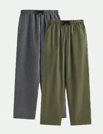 Set pantaloni Shein Kids, verde/gri