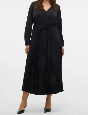 Rochie medie Vero Moda Curve, negru