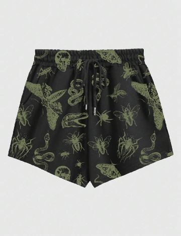Pantaloni scurti Romwe, negru