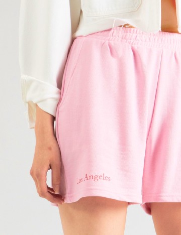 Pantaloni scurti Pieces, roz