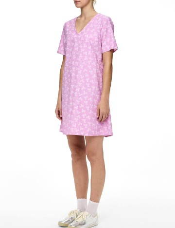Rochie scurta Pieces, roz