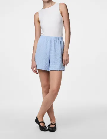 Pantaloni scurti Pieces, bleu