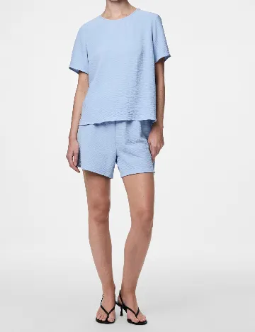 Pantaloni scurti Pieces, bleu