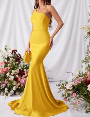 Rochie lunga Faeriesty, galben