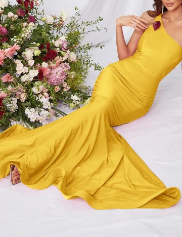Rochie lunga Faeriesty, galben