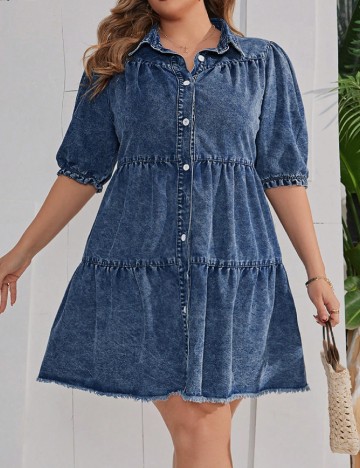 Rochie scurta SHEIN CURVE, albastru